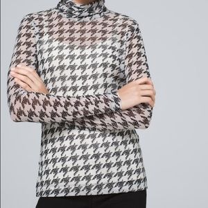 White House black market sheer turtleneck